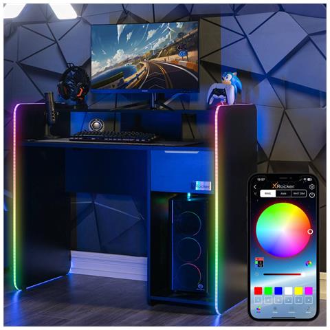 2023269 scrivania per computer Nero - Foto 1