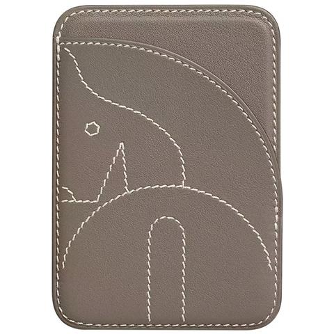 Porta Carte Magnetico In Pelle Pu Con Funzione Supporto Grey - Foto 1