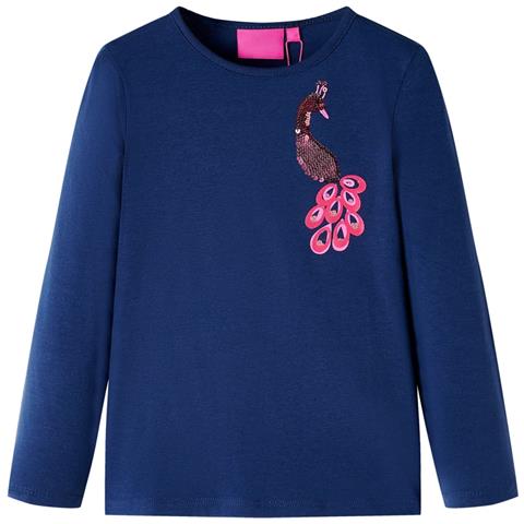 Maglietta per Bambini Maniche Lunghe Blu Marino 104 - Foto 1