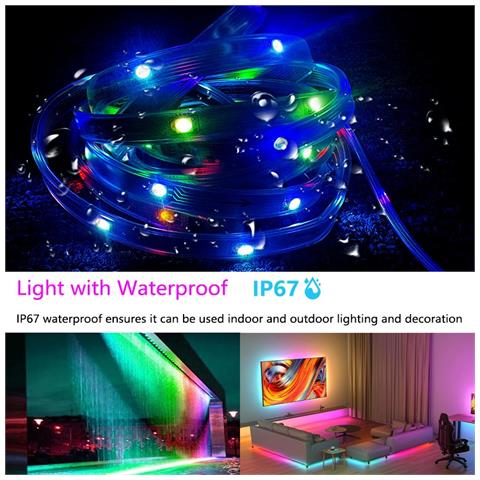 Striscia Led 10m 240 Led Cambia Colore - Bluetooth 2.4g, Ip67 Impermeabile 10 M - Foto 4