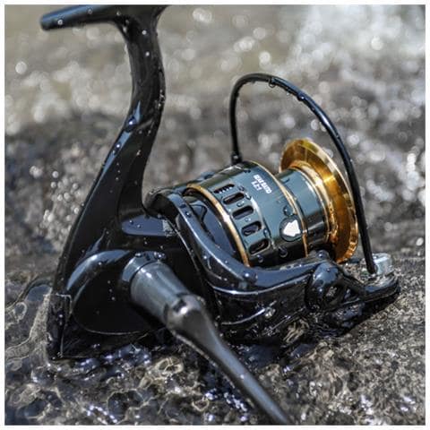 He Ii-3000 Mulinello Da Pesca Full Metal Con Manico In Metallo - Oro E Nero, 10kg Max Drag - Foto 6