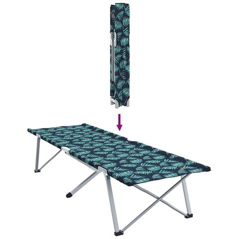 Letto da campeggio pieghevole Motivo a foglia 62 x 194 x 42 cm - Foto 9
