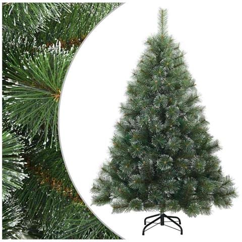 Albero di Natale Artificiale Snodato Foderato di Neve Verde - Foto 1