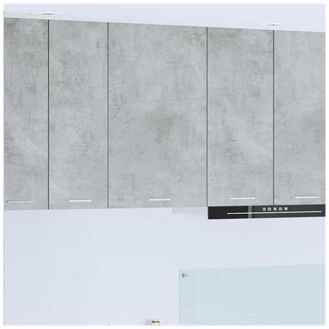 Armadio pensile Riga Grigio Cemento e Bianco 50 x 31 x 80 cm - Foto 2
