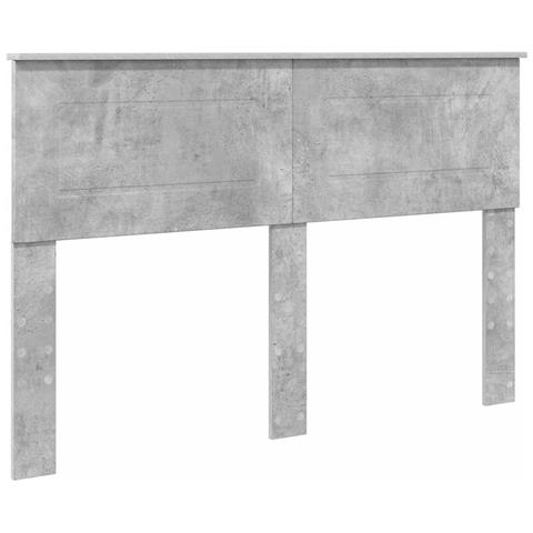 Testiera con testiera Grigio cemento 150 cm Legno multistrato - Foto 1