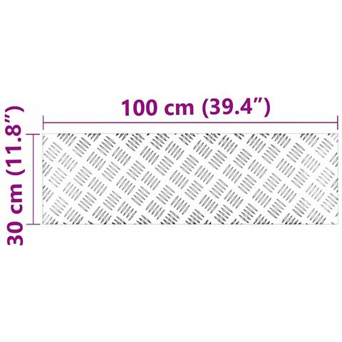 Dischi Quadrati 2 pcs Argento 100 x 30 cm Alluminio - Foto 8