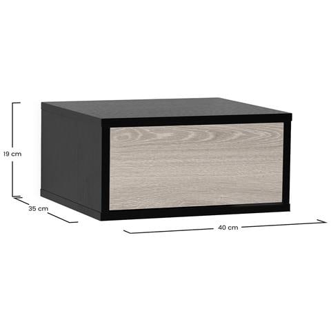 Set Di 2 Comodini Sospes Apollo 1 Cassetti Colore Nero - Foto 7