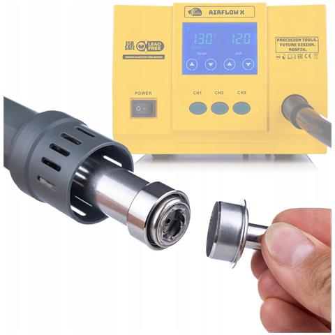 Set Di Ugelli Hot Air Angolati - Compatibile Con Stazioni Saldanti Quick 861dw /de /da /dl, Airflow-x 861dw Lcd | 7 Misure: 3-12 Mm | Acciaio Di Alta Qualità - Foto 8