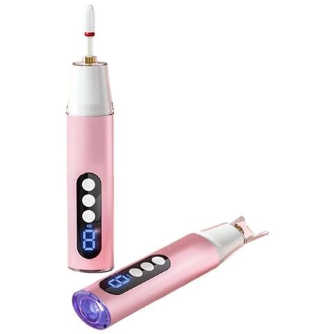 Lima Elettrica Professionale Per Unghie Con 10 Punte E 6 Fasce Abrasive - 9 Velocità Regolabili Pinkgold - Foto 1