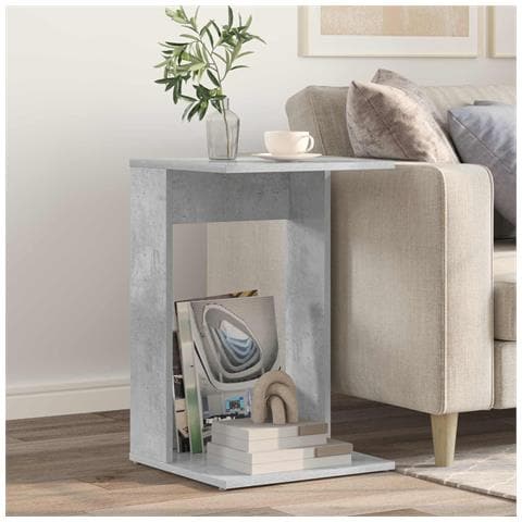 Tavolo laterale Grigio cemento 40 x 38 x 62,5 cm - Foto 2