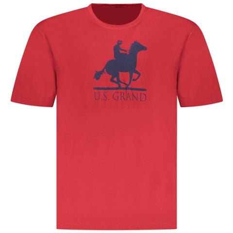 T-shirt rossa da uomo a maniche corte US LARGE - Taglia: S, Colore: Rosso - Foto 1