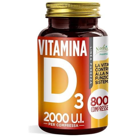 Vitamina D3 2000 UI 800 Compresse - Colecalciferolo 50 mcg - Ossa, Denti, Muscoli e Difese Immunitarie - Foto 1
