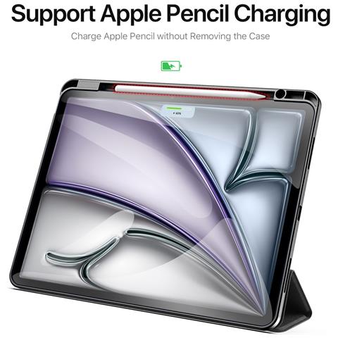 Cover per iPad Air 13 (2025) / (2024) - Pelle /PU, Nero - Foto 2