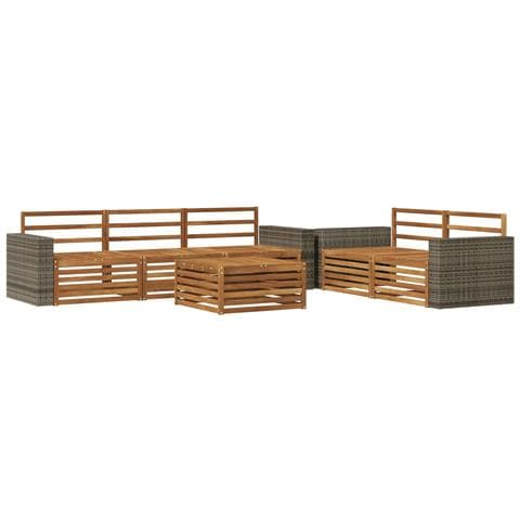 Set di divani da esterno 6 pcs Naturale - Foto 1