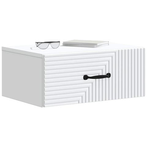 Mobiletto da notte a muro 2 pcs Bianco 49 x 34,5 x 20 cm - Foto 2