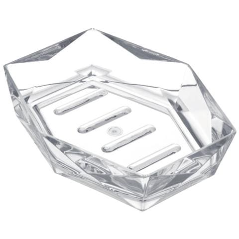 Portasapone in abs colore trasparente linea Diamante - Foto 1