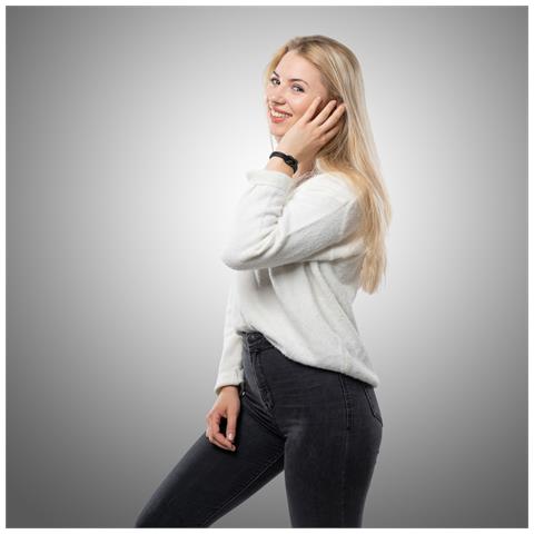 Bracciale da Donna in Pelle Premium "Knot" 16cm Nero - Foto 5