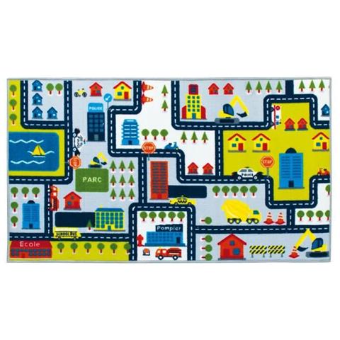 Tappeto Per Bambini Circuit - 75 X 133 Cm - Poliammide - Multicolore - Foto 1
