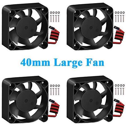 4pcs Lampone Pi 4 Ventola Silenziosa Lampone Pi Ventilatore 40x40x10mm 4010 Ventilatore Di Cc 5v 3.3v Senza Spazzola Cpu Ventola Radiatore Per Raspberry Pi 4 Modello B Lampone Pi 3b 3b 2b (nero)  - Foto 1
