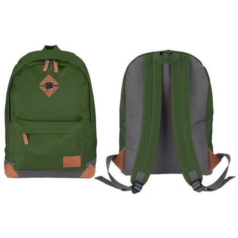 Zaino Misura Media - 100% Poliestere 300t - 42 X 30 X 16 Cm - Capacità: 20 L - Verde Militare - Foto 1