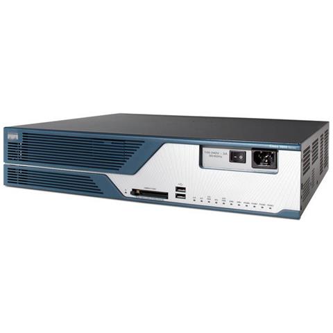 Cisco 3825, Ethernet, Fast Ethernet, Gigabit Ethernet, RMON 2, Telnet, SNMP 3, HTTP, IPSec, URL, 2U, 64 MB - Foto 1
