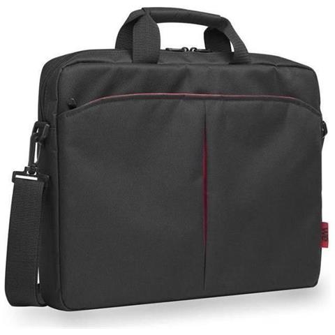 Classic 15.6" Borsa da corriere Nero, Rosso - Foto 1