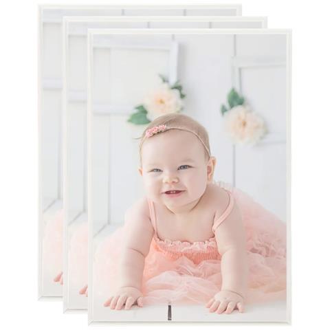 Cornici Foto Collage 3 Pz Per Muro O Tavolo Argento 70x90cm Mdf - Foto 1