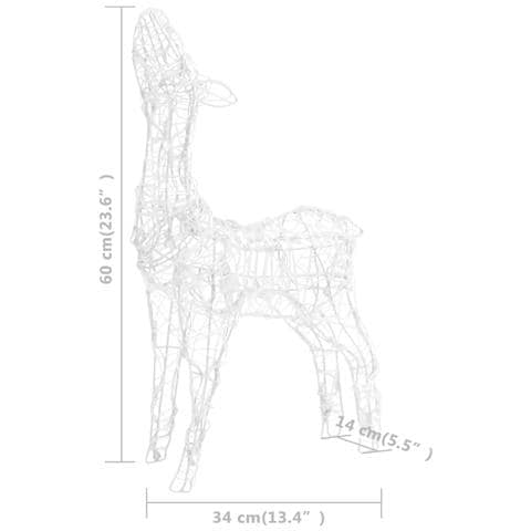 Famiglia di Renne di Natale 160 LED Bianco Caldo in Acrilico - Foto 9