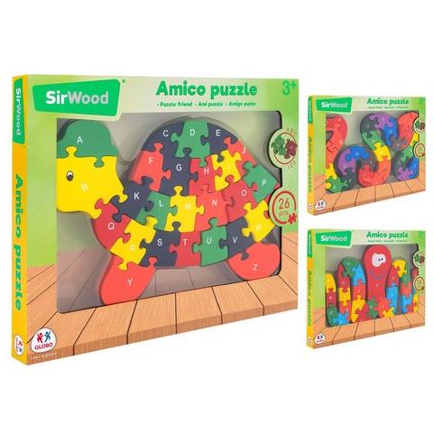 Costruzioni 40592 Sir Wood Puzzle Legno 26pz Assortito - Foto 1