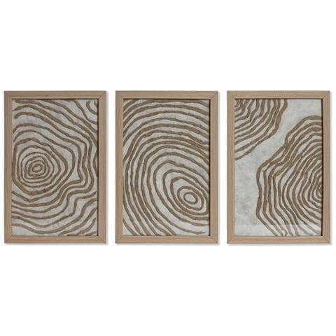Set Di 3 Quadri Home Esprit Moderno 20 X 2 X 30 Cm (3 Pezzi) - Foto 1