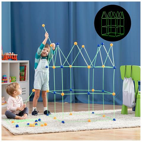 Kit Di Costruzione Di Fortini Per Bambini Builkitt 155 Pezzi - Foto 1