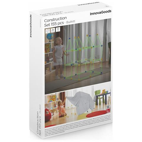 Kit Di Costruzione Di Fortini Per Bambini Builkitt 155 Pezzi - Foto 2