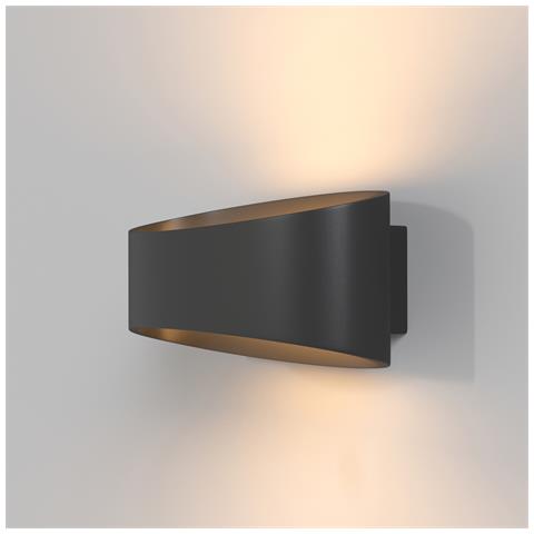 Applique Da Parete Moderno Trame Metallo Nero Luce Led Integrato 6w - Foto 4
