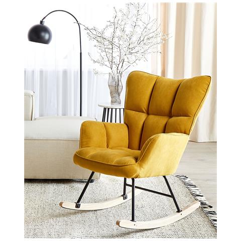 Sedia A Dondolo Giallo Oulu - Foto 1