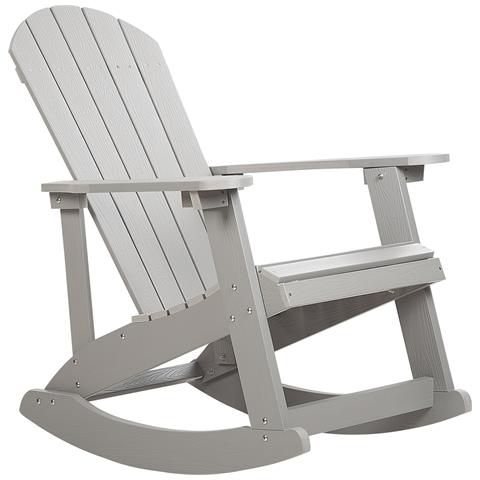 Sedia A Dondolo Grigio Chiaro Adirondack - Foto 2