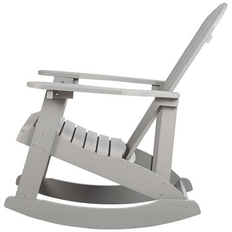 Sedia A Dondolo Grigio Chiaro Adirondack - Foto 7