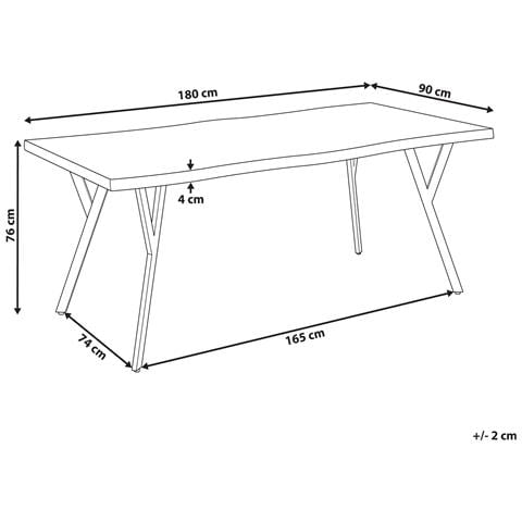 Tavolo Da Pranzo Legno Chiaro 180 X 90 Cm Alton - Foto 2