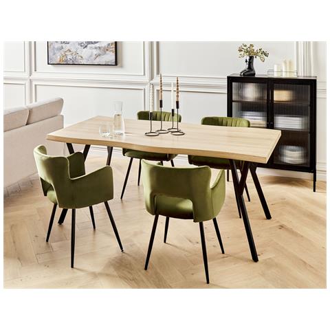 Tavolo Da Pranzo Legno Chiaro 180 X 90 Cm Alton - Foto 1