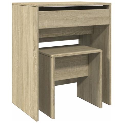 Toeletta E Sgabello Rovere Sonoma 60x40x113,5 Cm - Foto 2