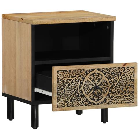 Comodini 2pz 40x33x46 Cm In Legno Massello Di Mango - Foto 2