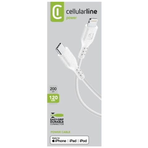 Cavo di Alimentazione USB-C per Tablet 120cm Colore Bianco - Foto 3