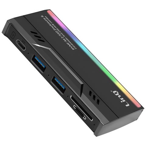 Hub Usb Con Lettore Disco Rigido Ssd + 2 Usb + Lettore Di Schede Tf /sd, Nero - Foto 5