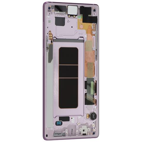 Schermo Lcd Completo Per Samsung Galaxy Note 9 Vetro Touch E Frame, Lavanda - Foto 4