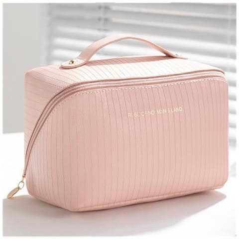 Spaziosa Borsa Da Toilette/trucco Beige - Foto 3