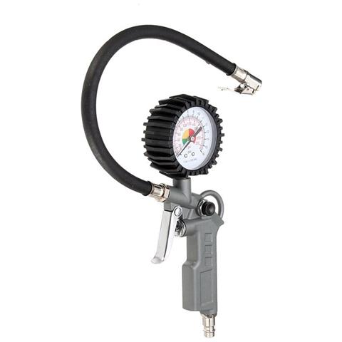 Manometro Pistola Aria Per Compressore Gonfiaggio Pneumatici Ruote Auto Psi Bar - Foto 1