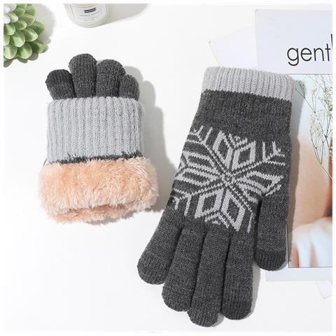 Guanti In Maglia - Fodera In Lana Doppia Grey - Foto 2