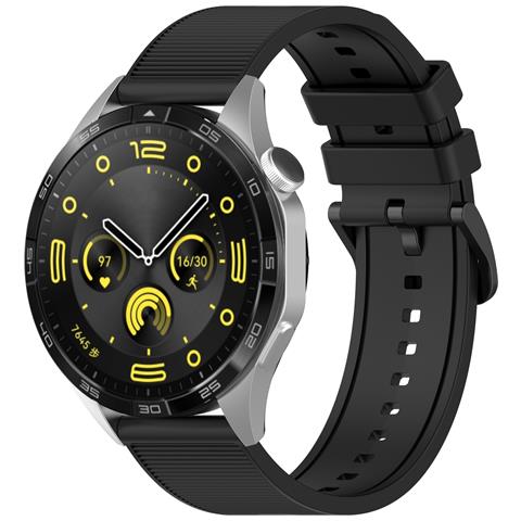 Cinturino Per Orologio In Silicone Da 22 Mm Per Huawei Watch Gt4 Black - Foto 4