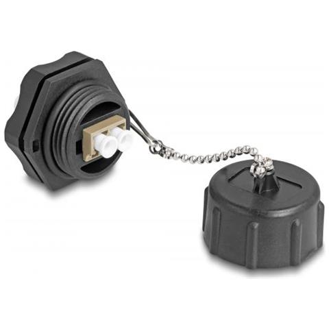 Delock 87885 Adattatore Di Fibra Ottica Lc/lc 1 Pz Beige, Nero - Foto 2