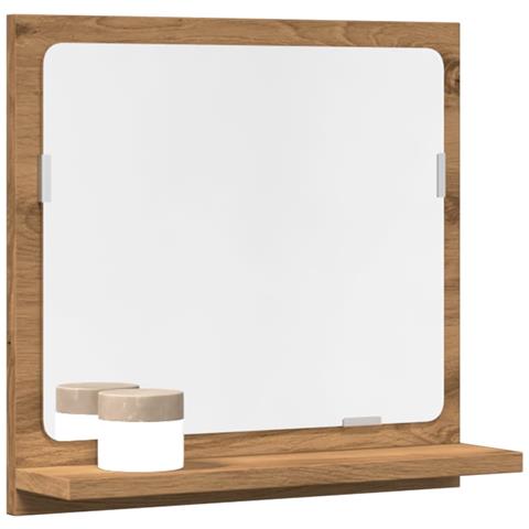 Mobile Bagno Specchio Rovere Artigianale 40x11x37 Cm Truciolato - Foto 1