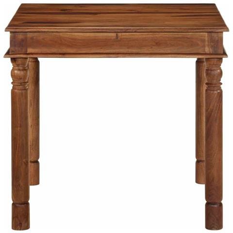 Tavolo Da Pranzo 80x80x77 Cm Legno Massello Di Acacia - Foto 2